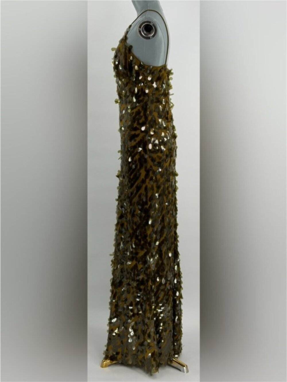 🆕 MISHA COLLECTION 🧿 NWOT Sapphire Sequins Maxi Dress, Olive - Sz M US 6 - Picture 9 of 15